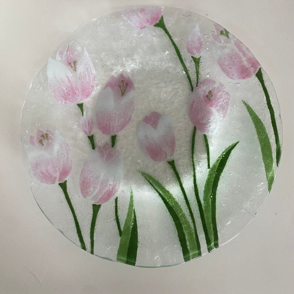 Sydenstricker Fused Glass Signed Art Plate 8-1/2”‎ Diameter FLAWLESS